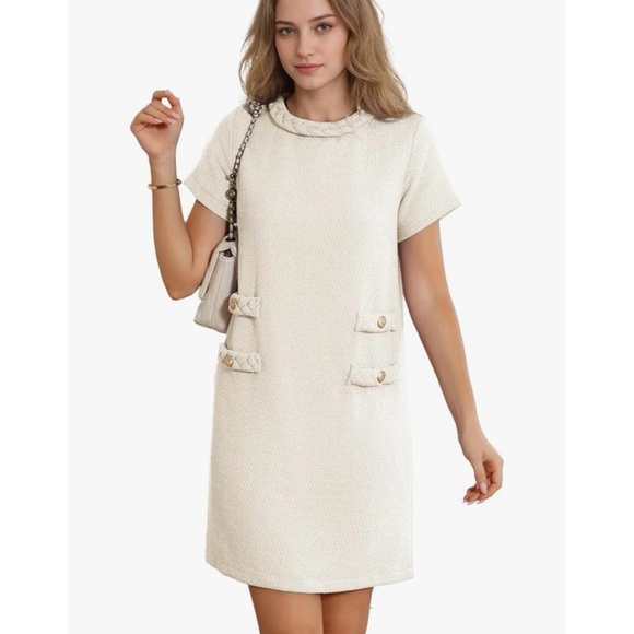 Dresses & Skirts - 🎉HP! ❤️ NWOT! Cream Retro 60’s ‘Jackie’ Tweed Dress